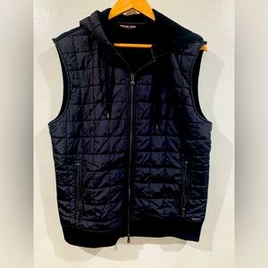 MICHAEL KORS MEN PUFFER VEST STRETCH BACK PANEL REGULAR FIT FULL ZIP Size L Larg